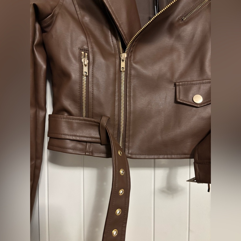 Fashion Nova Leather Jacket Small - Picture 4 of 7